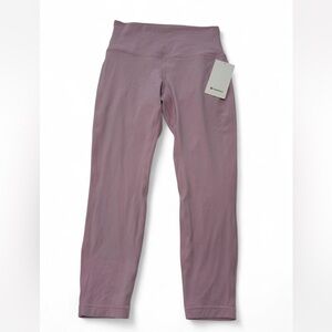 NWT Lululemon Align High Rise Pant 25” Size 10 Pink Nulu Yoga Leggings PINK